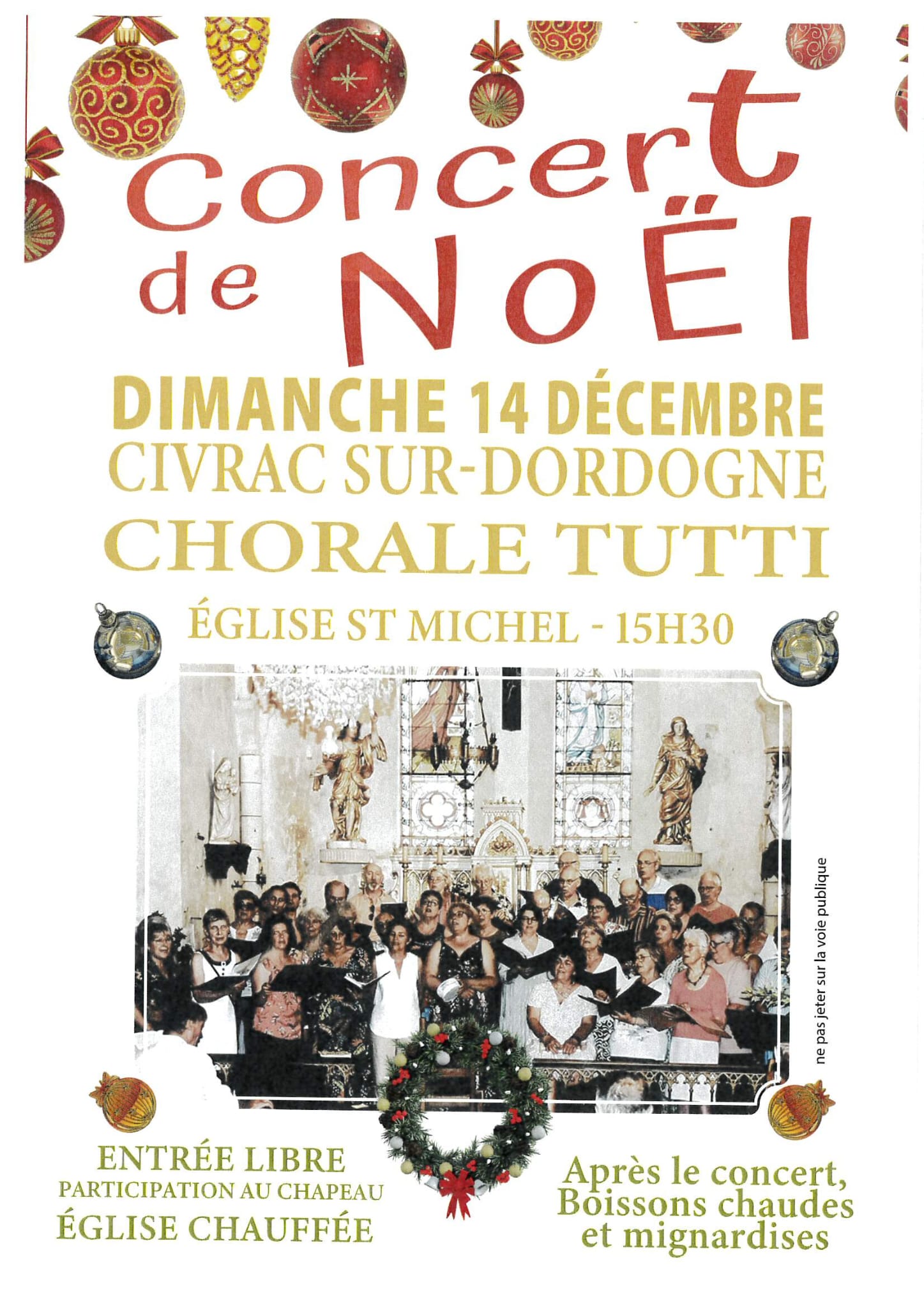 Concert de Noël Civrac sur Dordogne 25 12 14
